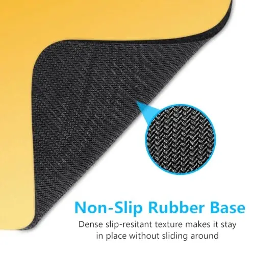 Dapesuom Small Mouse Pad, 6 x 8 Inch Thick Rubber Premium-Textured Non-Slip Portable & Washable Mini Mouse Mat for Women Men Wireless Laptops Keyboard Tray Gaming Work Office Travel,Gradient Yellow - 6