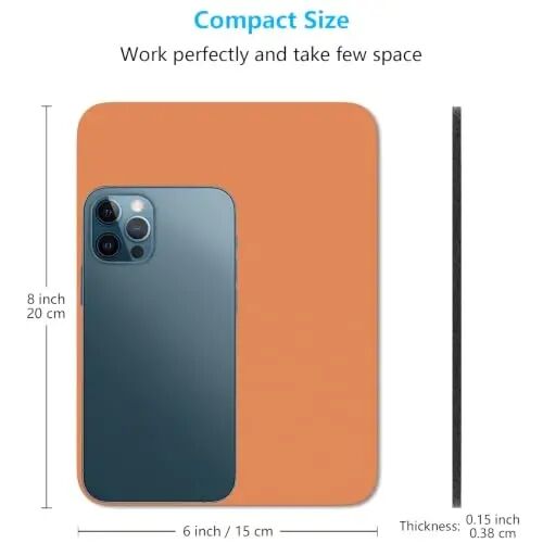 Dapesuom Small Mouse Pad, 6 x 8 Inch Thick Rubber Premium-Textured Non-Slip Portable & Washable Mini Mouse Mat for Women Men Wireless Laptops Keyboard Tray Gaming Work Office Travel,Orange - Dapesuom (1)