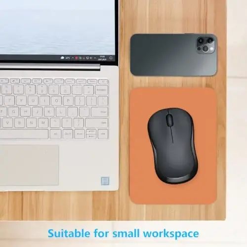 Dapesuom Small Mouse Pad, 6 x 8 Inch Thick Rubber Premium-Textured Non-Slip Portable & Washable Mini Mouse Mat for Women Men Wireless Laptops Keyboard Tray Gaming Work Office Travel,Orange - 3
