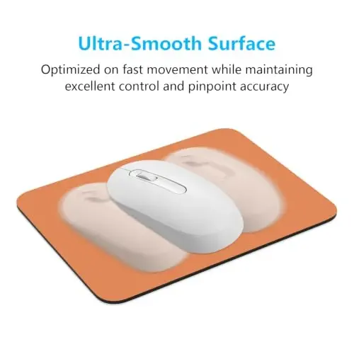 Dapesuom Small Mouse Pad, 6 x 8 Inch Thick Rubber Premium-Textured Non-Slip Portable & Washable Mini Mouse Mat for Women Men Wireless Laptops Keyboard Tray Gaming Work Office Travel,Orange - 5