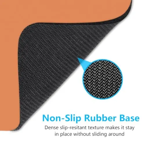 Dapesuom Small Mouse Pad, 6 x 8 Inch Thick Rubber Premium-Textured Non-Slip Portable & Washable Mini Mouse Mat for Women Men Wireless Laptops Keyboard Tray Gaming Work Office Travel,Orange - 6
