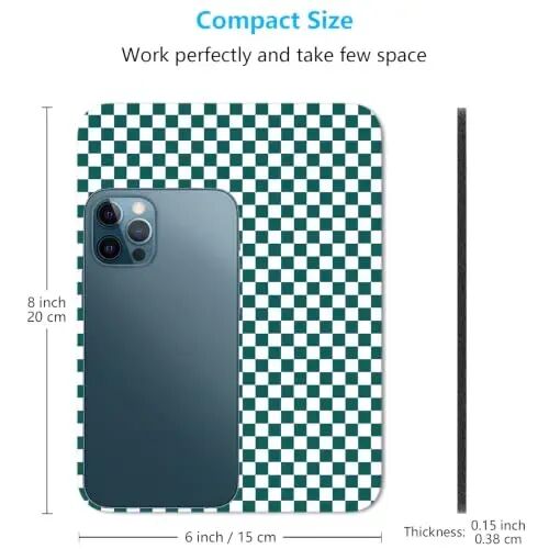 Dapesuom Small Mouse Pad, 6 x 8 Inch Thick Rubber Premium-Textured Non-Slip Portable & Washable Mini Mouse Mat for Women Men Wireless Laptops Keyboard Tray Gaming Work Office Travel,Teal - Dapesuom (1)