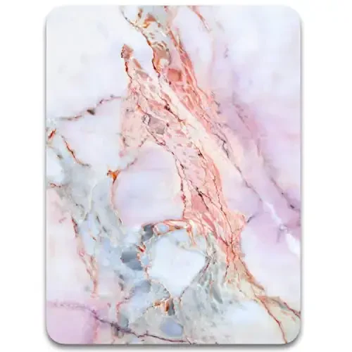 Dapesuom Small Mouse Pad, 6 x 8 Inch Thick Rubber Premium-Textured Non-Slip Portable & Washable Mini Mouse Mat for Women Men Wireless Laptops Keyboard Tray Gaming Work Travel, Classic Pink Marble - DAPESUOM