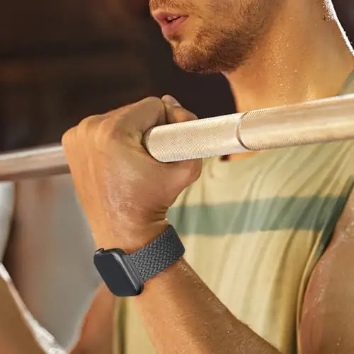 DaQin 4 Pack Braided Solo Loop Apple Watch Band 38mm 40mm 41mm 42mm 44mm 45mm 46mm 49mm ayollar va erkaklar uchun mos, iWatch Series 10 9 8 7 6 5 4 3 2 1 SE Ultra/Ultra 2 uchun cho'ziluvchan yumshoq neylon tasma - 5