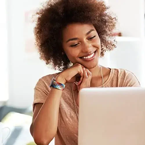 DaQin 4 Pack Braided Stretchy Solo Loop Compatible with Apple Watch Bands for Women Men 40mm 41mm 42mm 44mm 45mm 46mm 49mm 38mm, Nylon Elastic Strap for iWatch Series 11 10 9 8 7 6 5 4 3 2 1 SE Ultra - 5