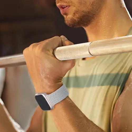 DaQin 4'lü Örgülü Solo Loop Apple Watch Bandı ile Uyumlu 38mm 40mm 41mm 42mm 44mm 45mm 46mm 49mm Kadın Erkek için, iWatch Serisi 10 9 8 7 6 5 4 3 2 1 SE Ultra/Ultra 2 için Esnek Yumuşak Naylon Kordon - DAQIN (1)