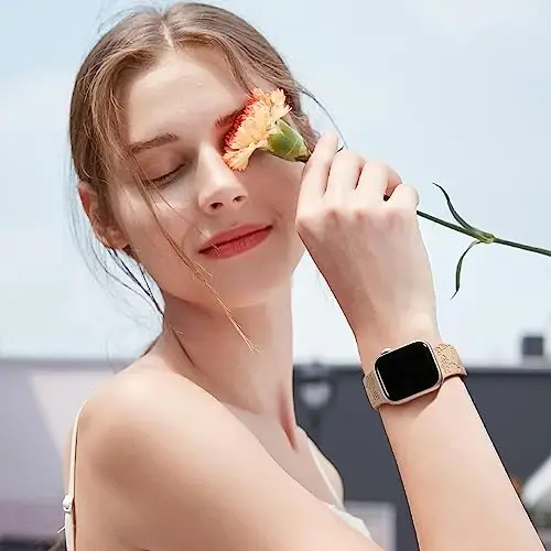 DaQin 4 Pack Band Compatible with Apple Watch Band 38mm 40mm 41mm 42mm 44mm 45mm 49mm Women Men, Flower Engraved Soft Silicone Classy Sport Strap for Apple Watch Series 8 7 6 5 4 3 2 1 iWatch SE/Ultra | Soft Comfort Waterproof Silicone, Cute Flower E - 7