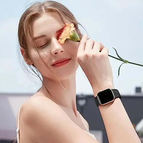 DaQin 4 Pack Floral Bands for Apple Watch Band 44mm 45mm 46mm 42mm Women | Soft Comfort Waterproof Silicone, Cute Flower Engraved Strap for iWatch Series 11 10 9 8 7 6 5 4 3 SE,Fit for Outfit Matching - 6