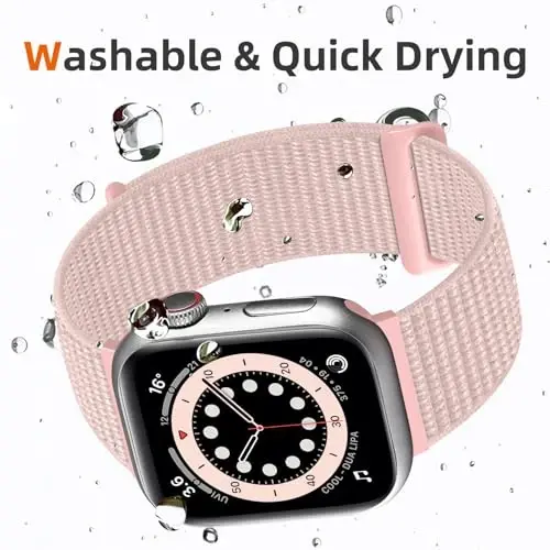 DaQin Nylon Sport Loop Compatible with Apple Watch Band 40mm 38mm 41mm 42mm 44mm 45mm 46mm 49mm, Soft Breathable Braided Wristband for iWatch Band for Women Men Series 11 10 9 8 7 6 5 4 3 2 1 SE Ultra - 5