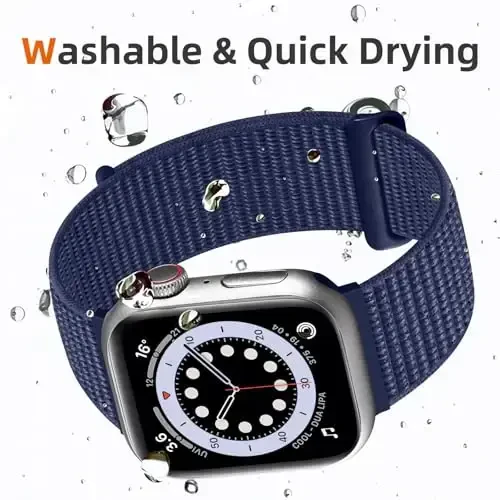 DaQin Nylon Sport Loop Compatible with Apple Watch Band 40mm 38mm 41mm 42mm 44mm 45mm 46mm 49mm, Soft Breathable Braided Wristband for iWatch Band for Women Men Series 11 10 9 8 7 6 5 4 3 2 1 SE Ultra - 4