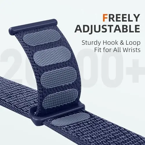 DaQin Nylon Sport Loop Compatible with Apple Watch Band 40mm 38mm 41mm 42mm 44mm 45mm 46mm 49mm, Soft Breathable Braided Wristband for iWatch Band for Women Men Series 11 10 9 8 7 6 5 4 3 2 1 SE Ultra - 3