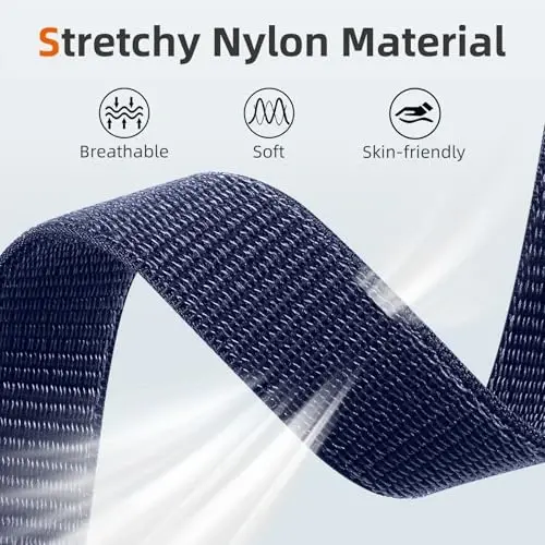 DaQin Nylon Sport Loop Compatible with Apple Watch Band 40mm 38mm 41mm 42mm 44mm 45mm 46mm 49mm, Soft Breathable Braided Wristband for iWatch Band for Women Men Series 11 10 9 8 7 6 5 4 3 2 1 SE Ultra - 5