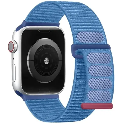 DaQin нейлоновый спортивный ремешок, совместимый с Apple Watch Band 40 мм 38 мм 41 мм 42 мм 44 мм 45 мм 46 мм 49 мм, мягкий дышащий плетеный браслет для iWatch Band для женщин и мужчин Series 11 10 9 8 7 6 5 4 3 2 1 SE Ultra - 1