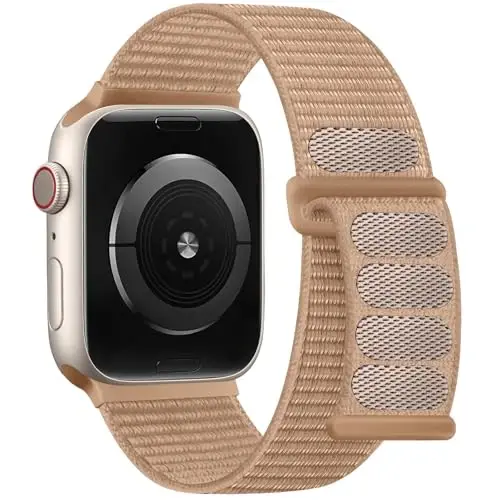 DaQin neylon sport halqasi Apple Watch Band 40mm 38mm 41mm 42mm 44mm 45mm 46mm 49mm bilan mos keladi, ayollar erkaklar uchun iWatch Band uchun yumshoq nafas oladigan o'ralgan bilaguzuk Series 11 10 9 8 7 6 5 4 3 2 1 SE Ultra 