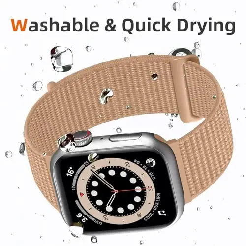 DaQin neylon sport halqasi Apple Watch Band 40mm 38mm 41mm 42mm 44mm 45mm 46mm 49mm bilan mos keladi, ayollar erkaklar uchun iWatch Band uchun yumshoq nafas oladigan o'ralgan bilaguzuk Series 11 10 9 8 7 6 5 4 3 2 1 SE Ultra - 5