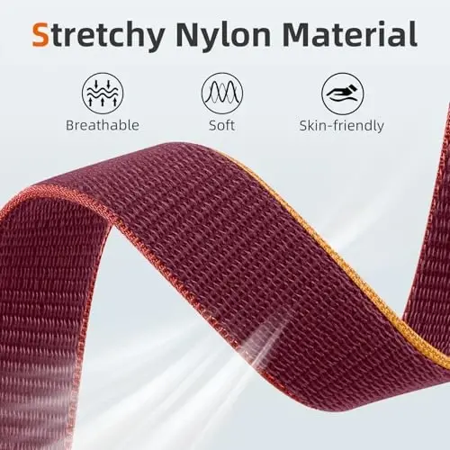 DaQin neylon sport halqasi Apple Watch Band 40mm 38mm 41mm 42mm 44mm 45mm 46mm 49mm bilan mos keladi, ayollar erkaklar uchun iWatch Band uchun yumshoq nafas oladigan o'ralgan bilaguzuk Series 11 10 9 8 7 6 5 4 3 2 1 SE Ultra - 4