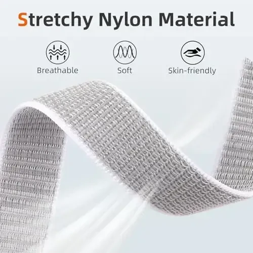 DaQin neylon sport halqasi Apple Watch Band 40mm 38mm 41mm 42mm 44mm 45mm 46mm 49mm bilan mos keladi, ayollar erkaklar uchun iWatch Band uchun yumshoq nafas oladigan o'ralgan bilaguzuk Series 11 10 9 8 7 6 5 4 3 2 1 SE Ultra - 4