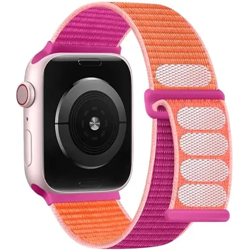 DaQin Nylon Sport Loop Compatible with Apple Watch Band 40mm 38mm 41mm 42mm 44mm 45mm 46mm 49mm, Soft Breathable Braided Wristband for iWatch Band for Women Men Series 11 10 9 8 7 6 5 4 3 2 1 SE Ultra - 1