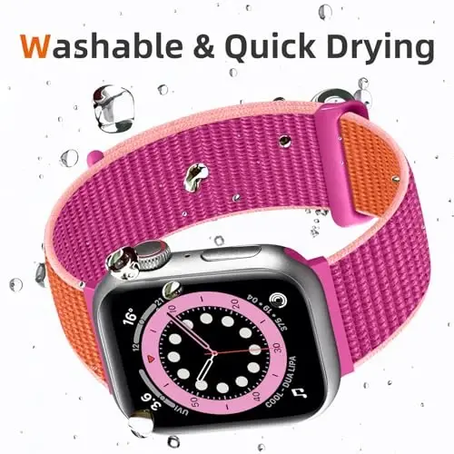 DaQin Nylon Sport Loop Compatible with Apple Watch Band 40mm 38mm 41mm 42mm 44mm 45mm 46mm 49mm, Soft Breathable Braided Wristband for iWatch Band for Women Men Series 11 10 9 8 7 6 5 4 3 2 1 SE Ultra - 5
