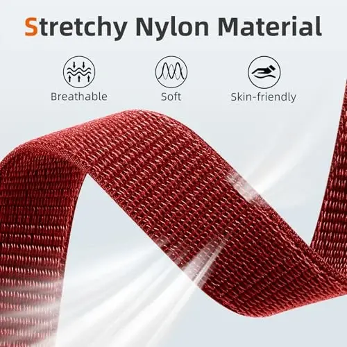 DaQin Nylon Sport Loop Compatible with Apple Watch Band 40mm 38mm 41mm 42mm 44mm 45mm 46mm 49mm, Soft Breathable Braided Wristband for iWatch Band for Women Men Series 11 10 9 8 7 6 5 4 3 2 1 SE Ultra - 5