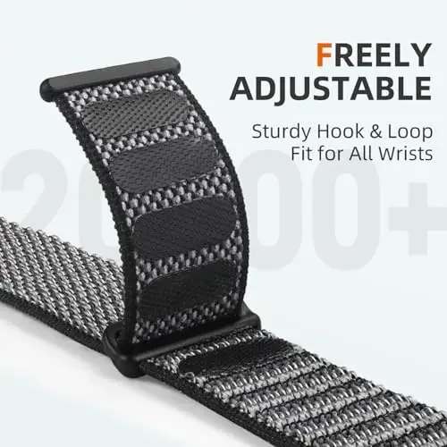 DaQin Nylon Sport Loop Compatible with Apple Watch Band 40mm 38mm 41mm 42mm 44mm 45mm 46mm 49mm, Soft Breathable Braided Wristband for iWatch Band for Women Men Series 11 10 9 8 7 6 5 4 3 2 1 SE Ultra - 3