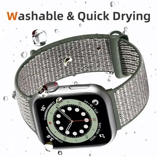 DaQin Nylon Sport Loop Compatible with Apple Watch Band 40mm 38mm 41mm 42mm 44mm 45mm 46mm 49mm, Soft Breathable Braided Wristband for iWatch Band for Women Men Series 11 10 9 8 7 6 5 4 3 2 1 SE Ultra - 5