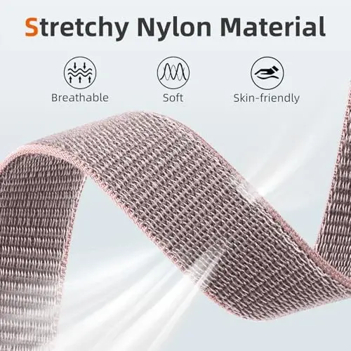 DaQin Nylon Sport Loop Compatible with Apple Watch Band 40mm 38mm 41mm 42mm 44mm 45mm 46mm 49mm, Soft Breathable Braided Wristband for iWatch Band for Women Men Series 11 10 9 8 7 6 5 4 3 2 1 SE Ultra - 4