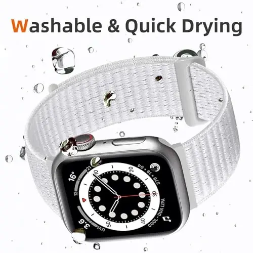 DaQin Nylon Sport Loop Compatible with Apple Watch Band 40mm 38mm 41mm 42mm 44mm 45mm 46mm 49mm, Soft Breathable Braided Wristband for iWatch Band for Women Men Series 11 10 9 8 7 6 5 4 3 2 1 SE Ultra - 4
