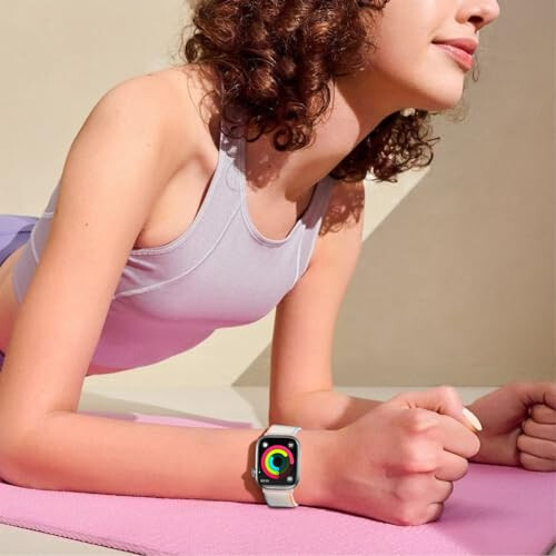 DaQin Нейлоновый спортивный ремешок совместимый с Apple Watch 40 мм 38 мм 41 мм 42 мм 44 мм 45 мм 49 мм, Мягкие дышащие плетеные ремешки для iWatch для женщин и мужчин серии 9 8 7 6 5 4 3 2 1 SE Ultra - 6