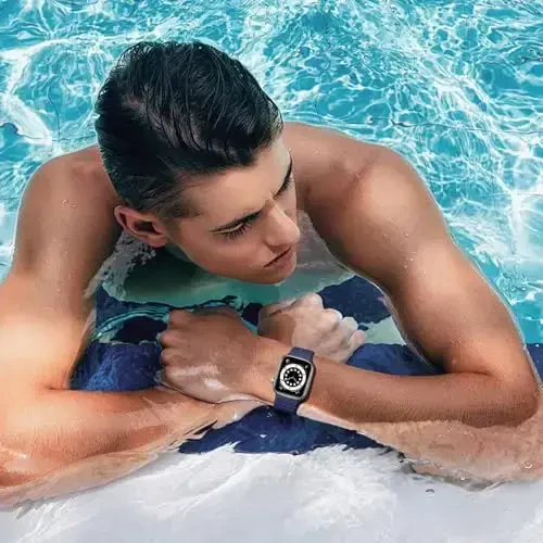 DaQin нейлоновый спортивный ремешок, совместимый с Apple Watch Band 40 мм 38 мм 41 мм 42 мм 44 мм 45 мм 46 мм 49 мм, мягкий дышащий плетеный браслет для iWatch Band для женщин и мужчин серии 11 10 9 8 7 6 5 4 3 2 1 SE Ultra - 5