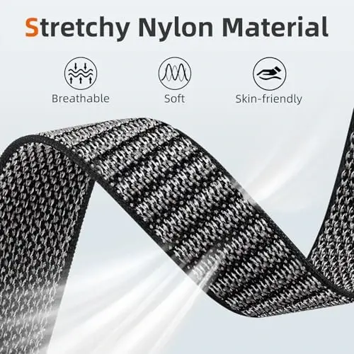DaQin neylon sport halqasi Apple Watch Band 40mm 38mm 41mm 42mm 44mm 45mm 46mm 49mm bilan mos keladi, ayollar erkaklar uchun iWatch Band uchun yumshoq nafas oladigan o'ralgan bilaguzuk 11 10 9 8 7 6 5 4 3 2 1 SE Ultra - 4