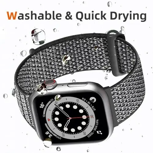DaQin neylon sport halqasi Apple Watch Band 40mm 38mm 41mm 42mm 44mm 45mm 46mm 49mm bilan mos keladi, ayollar erkaklar uchun iWatch Band uchun yumshoq nafas oladigan o'ralgan bilaguzuk 11 10 9 8 7 6 5 4 3 2 1 SE Ultra - 5