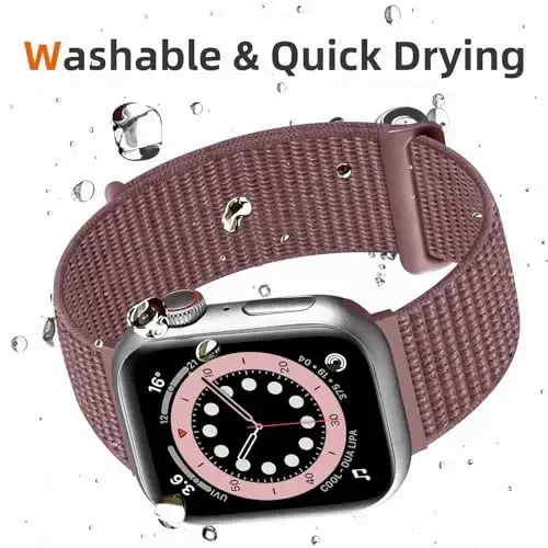 DaQin neylon sport halqasi Apple Watch Band 40mm 38mm 41mm 42mm 44mm 45mm 46mm 49mm bilan mos keladi, ayollar erkaklar uchun iWatch Band uchun yumshoq nafas oladigan o'rilgan bilaguzuk Series 11 10 9 8 7 6 5 4 3 2 1 SE Ultra - 5
