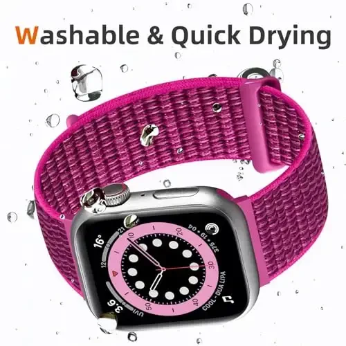 DaQin neylon sport halqasi Apple Watch Band 40mm 38mm 41mm 42mm 44mm 45mm 46mm 49mm bilan mos keladi, ayollar erkaklar uchun iWatch Band uchun yumshoq nafas oladigan o'ralgan bilaguzuk 11 10 9 8 7 6 5 4 3 2 1 SE Ultra - 5