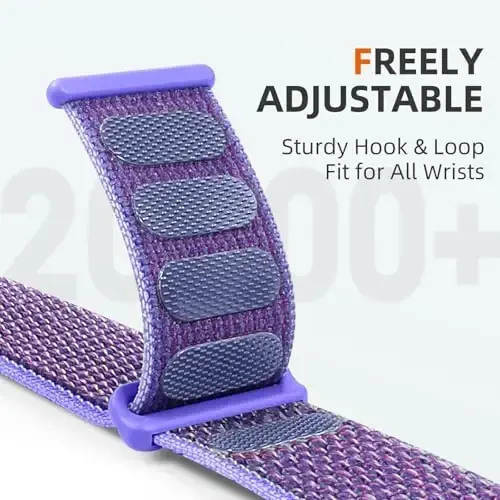 DaQin neylon sport halqasi Apple Watch Band 40mm 38mm 41mm 42mm 44mm 45mm 46mm 49mm bilan mos keladi, ayollar erkaklar uchun iWatch Band uchun yumshoq nafas oladigan o'ralgan bilaguzuk Series 11 10 9 8 7 6 5 4 3 2 1 SE Ultra - 3