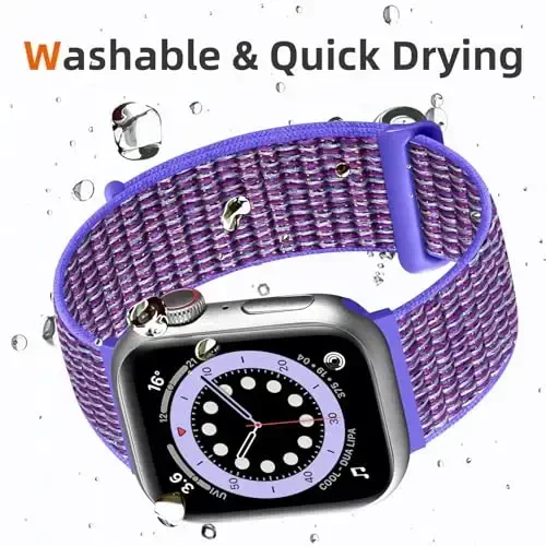 DaQin neylon sport halqasi Apple Watch Band 40mm 38mm 41mm 42mm 44mm 45mm 46mm 49mm bilan mos keladi, ayollar erkaklar uchun iWatch Band uchun yumshoq nafas oladigan o'ralgan bilaguzuk Series 11 10 9 8 7 6 5 4 3 2 1 SE Ultra - 5