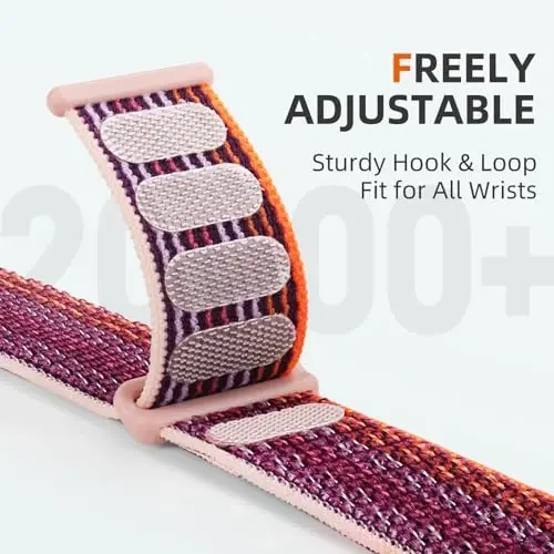 DaQin neylon sport halqasi Apple Watch Band 40mm 38mm 41mm 42mm 44mm 45mm 46mm 49mm bilan mos keladi, ayollar erkaklar uchun iWatch Band uchun yumshoq nafas oladigan o'ralgan bilaguzuk Series 11 10 9 8 7 6 5 4 3 2 1 SE Ultra - 3