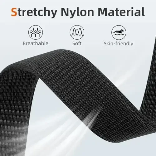 DaQin neylon sport halqasi Apple Watch Band 40mm 38mm 41mm 42mm 44mm 45mm 46mm 49mm bilan mos keladi, ayollar erkaklar uchun iWatch Band uchun yumshoq nafas oladigan o'rilgan bilaguzuk 11 10 9 8 7 6 5 4 3 2 1 SE Ultra - 4