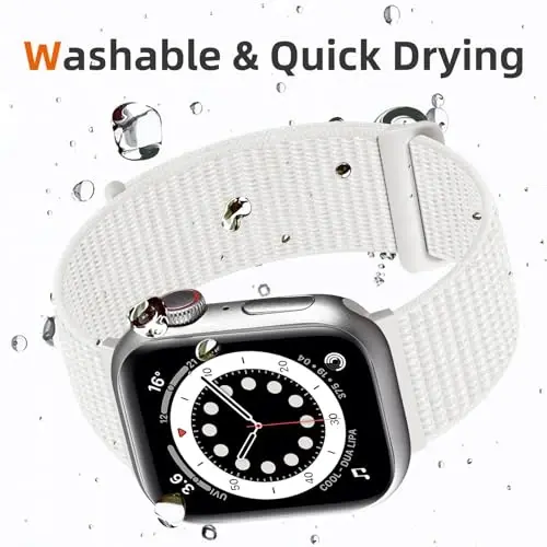 DaQin neylon sport halqasi Apple Watch Band 40mm 38mm 41mm 42mm 44mm 45mm 46mm 49mm bilan mos keladi, Ayollar erkaklar uchun iWatch Band uchun yumshoq nafas oladigan o'rilgan bilaguzuk 11 10 9 8 7 6 5 4 3 2 1 SE Ultra - 4