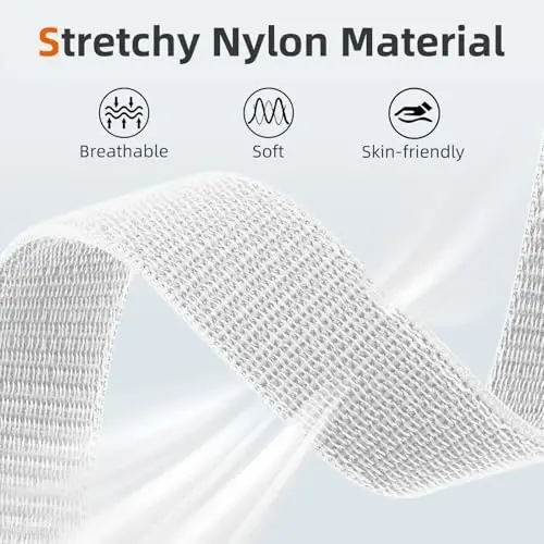 DaQin neylon sport halqasi Apple Watch Band 40mm 38mm 41mm 42mm 44mm 45mm 46mm 49mm bilan mos keladi, Ayollar erkaklar uchun iWatch Band uchun yumshoq nafas oladigan o'rilgan bilaguzuk 11 10 9 8 7 6 5 4 3 2 1 SE Ultra - 5
