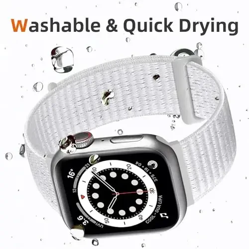 DaQin neylon sport halqasi Apple Watch Band 40mm 38mm 41mm 42mm 44mm 45mm 46mm 49mm bilan mos keladi, ayollar erkaklar uchun iWatch Band uchun yumshoq nafas oladigan o'rilgan bilaguzuk 11 10 9 8 7 6 5 4 3 2 1 SE Ultra - 4