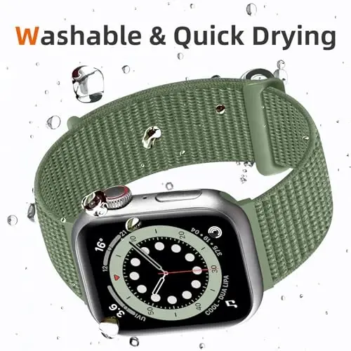 DaQin neylon sport halqasi Apple Watch Band 40mm 38mm 41mm 42mm 44mm 45mm 46mm 49mm bilan mos keladi, ayollar erkaklar uchun iWatch Band uchun yumshoq nafas oladigan o'rilgan bilaguzuk 11 10 9 8 7 6 5 4 3 2 1 SE Ultra - 5