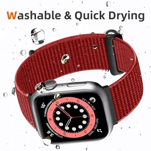 DaQin neylon sport halqasi Apple Watch Band 40mm 38mm 41mm 42mm 44mm 45mm 46mm 49mm bilan mos keladi, ayollar erkaklar uchun iWatch Band uchun yumshoq nafas oladigan o'rilgan bilaguzuk 11 10 9 8 7 6 5 4 3 2 1 SE Ultra - 4