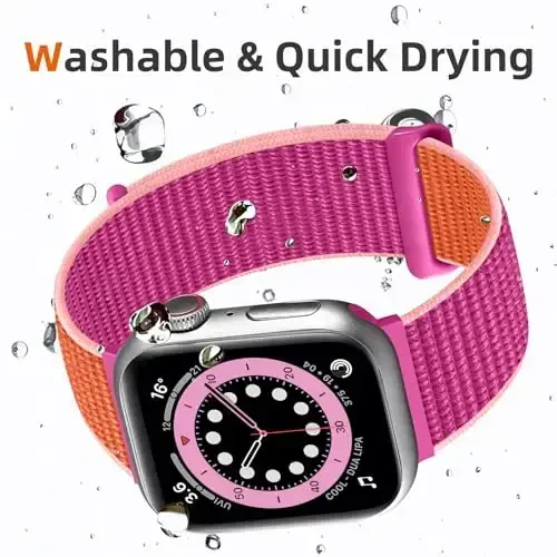 DaQin neylon sport halqasi Apple Watch Band 40mm 38mm 41mm 42mm 44mm 45mm 46mm 49mm bilan mos keladi, ayollar erkaklar uchun iWatch Band uchun yumshoq nafas oladigan o'rilgan bilaguzuk 11 10 9 8 7 6 5 4 3 2 1 SE Ultra - 5