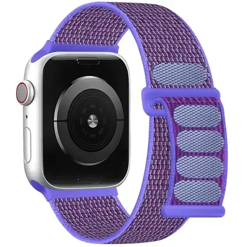 DaQin neylon sport halqasi Apple Watch Band 40mm 38mm 41mm 42mm 44mm 45mm 46mm 49mm bilan mos keladi, ayollar erkaklar uchun iWatch Band uchun yumshoq nafas oladigan o'rilgan bilaguzuk 11 10 9 8 7 6 5 4 3 2 1 SE Ultra - 1