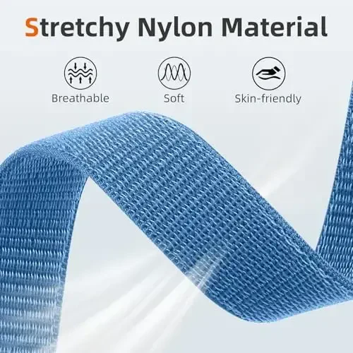 DaQin neylon sport halqasi Apple Watch Band 40mm 38mm 41mm 42mm 44mm 45mm 46mm 49mm bilan mos keladi, ayollar erkaklar uchun iWatch Band uchun yumshoq nafas oladigan o'rilgan bilaguzuk Series 11 10 9 8 7 6 5 4 3 2 1 SE Ultra - 4