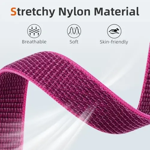 DaQin neylon sport halqasi Apple Watch Band 40mm 38mm 41mm 42mm 44mm 45mm 46mm 49mm bilan mos keladi, Ayollar va erkaklar uchun iWatch Band uchun yumshoq nafas oladigan o'ralgan bilaguzuk 11 10 9 8 7 6 5 4 3 2 1 SE Ultra seriyasi - 4
