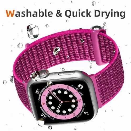 DaQin neylon sport halqasi Apple Watch Band 40mm 38mm 41mm 42mm 44mm 45mm 46mm 49mm bilan mos keladi, Ayollar va erkaklar uchun iWatch Band uchun yumshoq nafas oladigan o'ralgan bilaguzuk 11 10 9 8 7 6 5 4 3 2 1 SE Ultra seriyasi - 5