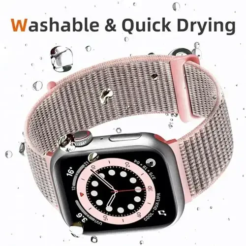 DaQin neylon sport halqasi Apple Watch Band 40mm 38mm 41mm 42mm 44mm 45mm 46mm 49mm bilan mos keladi, ayollar va erkaklar uchun iWatch Band uchun yumshoq nafas oladigan o'rilgan bilaguzuk 11 10 9 8 7 6 5 4 3 2 1 SE Ultra - 5