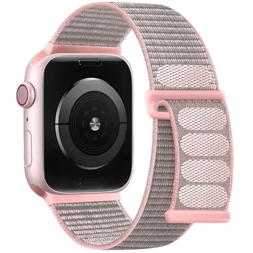 DaQin Nylon Sport Loop Apple Watch Band 40mm 38mm 41mm 42mm 44mm 45mm 46mm 49mm bilan mos keladi, Ayollar erkaklar uchun iWatch Band uchun yumshoq nafas oladigan o'ralgan bilaguzuk 11 10 9 8 7 6 5 4 3 2 1 SE Ultra 